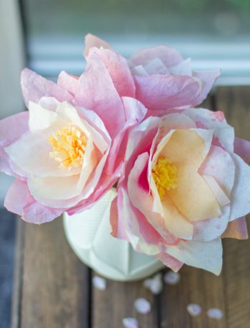 DIY Blumen aus Kaffeefiltern selbermachen! Geschenk für den Muttertag