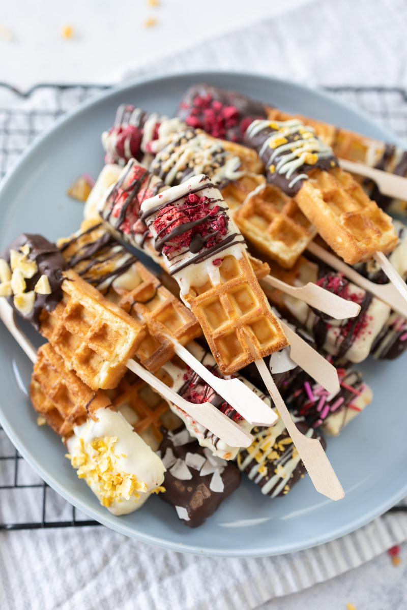 Waffeln am Stiel / Waffel Lollies einfach selber machen
