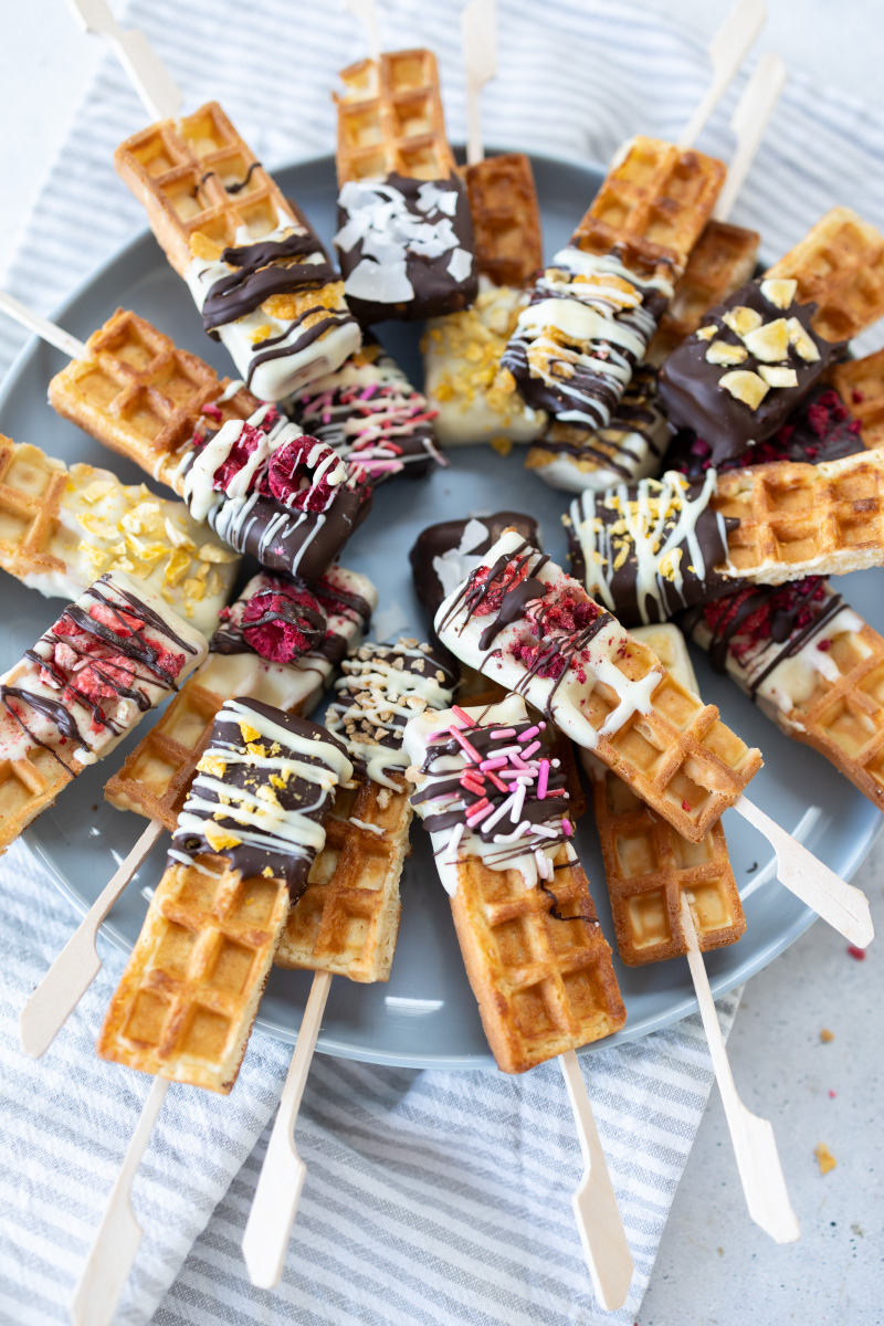 Waffeln am Stiel / Waffel Lollies einfach selber machen